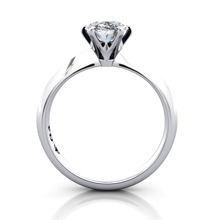 Oval Cut Solitaire Diamond Ring White Gold RS49 TF Oval Cut Solitaire Diamond Ring White Gold RS49 TF