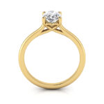 Oval Cut Solitaire Diamond Ring Yellow Gold RS1 TF