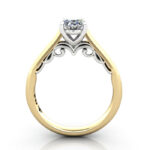 Oval Cut Solitaire Diamond Ring Yellow Gold RS35 TF Oval Cut Solitaire Diamond Ring Yellow Gold RS35 TF