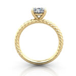 Oval Cut Solitaire Diamond Ring Yellow Gold RS38 TF Oval Cut Solitaire Diamond Ring Yellow Gold RS38 TF