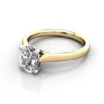Oval Cut Solitaire Diamond Ring Yellow Gold RS41 LF Oval Cut Solitaire Diamond Ring Yellow Gold RS41 LF