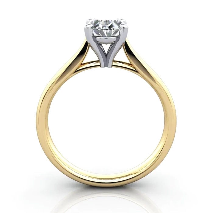 Oval Cut Solitaire Diamond Ring Yellow Gold RS41 TF Oval Cut Solitaire Diamond Ring Yellow Gold RS41 TF