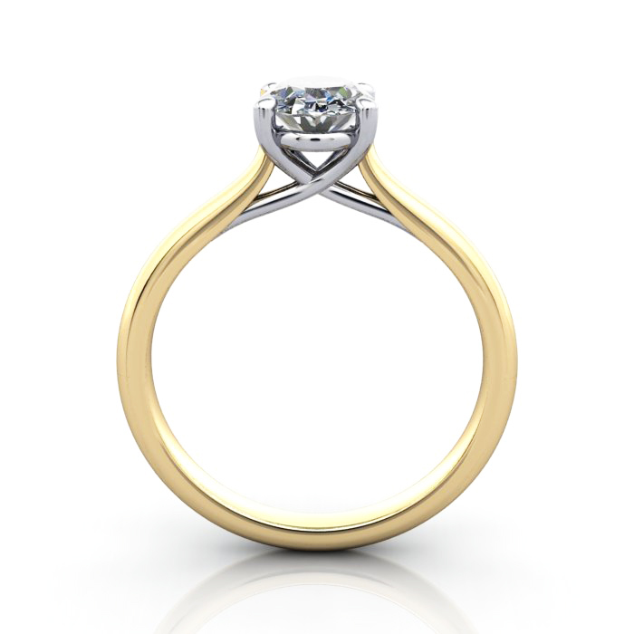 Oval Cut Solitaire Diamond Ring Yellow Gold RS44 TF Oval Cut Solitaire Diamond Ring Yellow Gold RS44 TF