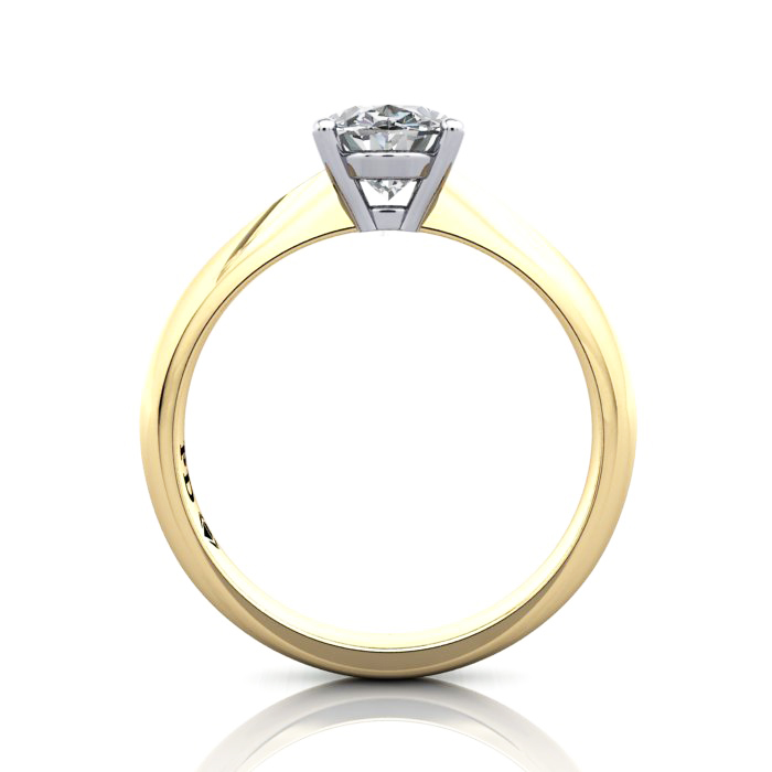 Oval Cut Solitaire Diamond Ring Yellow Gold RS48 TF Oval Cut Solitaire Diamond Ring Yellow Gold RS48 TF