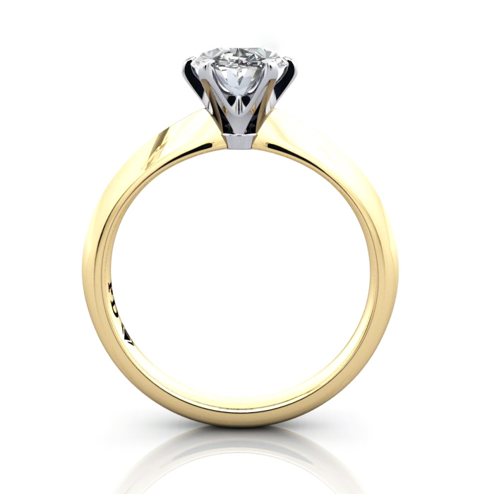 Oval Cut Solitaire Diamond Ring Yellow Gold RS49 TF Oval Cut Solitaire Diamond Ring Yellow Gold RS49 TF