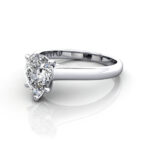 Pear Cut Solitaire Diamond Ring Platinum RS34 LF Pear Cut Solitaire Diamond Ring Platinum RS34 LF