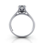 Pear Cut Solitaire Diamond Ring Platinum RS34 TF Pear Cut Solitaire Diamond Ring Platinum RS34 TF