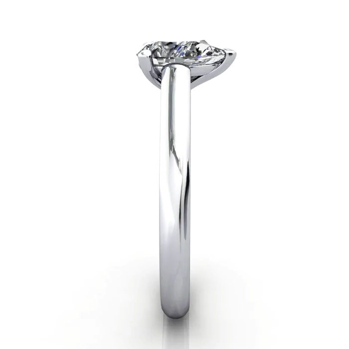 Pear Cut Solitaire Diamond Ring Platinum RS35 SV Pear Cut Solitaire Diamond Ring Platinum RS35 SV