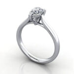 Pear Cut Solitaire Diamond Ring Platinum RS41 3D Pear Cut Solitaire Diamond Ring Platinum RS41 3D