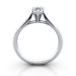 Pear Cut Solitaire Diamond Ring Platinum RS41 TF Pear Cut Solitaire Diamond Ring Platinum RS41 TF