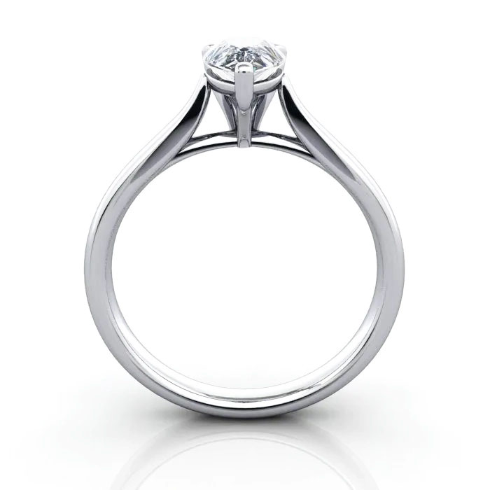 Pear Cut Solitaire Diamond Ring Platinum RS41 TF Pear Cut Solitaire Diamond Ring Platinum RS41 TF