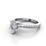 Pear Cut Solitaire Diamond Ring Platinum RS50 LF Pear Cut Solitaire Diamond Ring Platinum RS50 LF