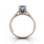 Pear Cut Solitaire Diamond Ring Rose Gold RS34 TF
