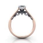 Pear Cut Solitaire Diamond Ring Rose Gold RS35 TF Pear Cut Solitaire Diamond Ring Rose Gold RS35 TF