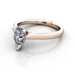 Pear Cut Solitaire Diamond Ring Rose Gold RS41 LF Pear Cut Solitaire Diamond Ring Rose Gold RS41 LF
