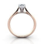 Pear Cut Solitaire Diamond Ring Rose Gold RS41 TF Pear Cut Solitaire Diamond Ring Rose Gold RS41 TF