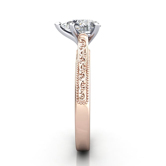 Pear Cut Solitaire Diamond Ring Rose Gold RS50 SV Pear Cut Solitaire Diamond Ring Rose Gold RS50 SV