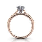 Pear Cut Solitaire Diamond Ring Rose Gold RS50 TF Pear Cut Solitaire Diamond Ring Rose Gold RS50 TF