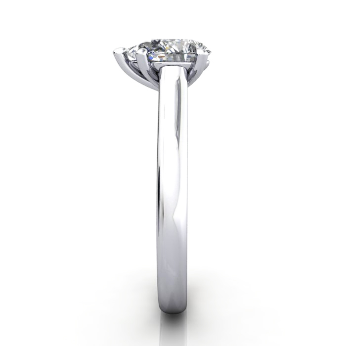 Pear Cut Solitaire Diamond Ring White Gold RS34 SV Pear Cut Solitaire Diamond Ring White Gold RS34 SV