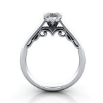 Pear Cut Solitaire Diamond Ring White Gold RS35 TF Pear Cut Solitaire Diamond Ring White Gold RS35 TF
