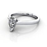 Pear Cut Solitaire Diamond Ring White Gold RS41 LF Pear Cut Solitaire Diamond Ring White Gold RS41 LF