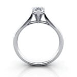 Pear Cut Solitaire Diamond Ring White Gold RS41 TF Pear Cut Solitaire Diamond Ring White Gold RS41 TF