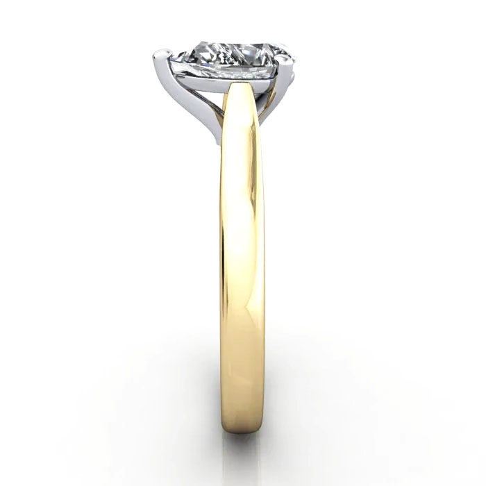 Pear Cut Solitaire Diamond Ring Yellow Gold RS41 SV Pear Cut Solitaire Diamond Ring Yellow Gold RS41 SV