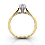 Pear Cut Solitaire Diamond Ring Yellow Gold RS41 TF Pear Cut Solitaire Diamond Ring Yellow Gold RS41 TF