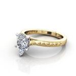 Pear Cut Solitaire Diamond Ring Yellow Gold RS50 LF Pear Cut Solitaire Diamond Ring Yellow Gold RS50 LF