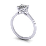 Princess Cut Solitaire Diamond Ring Platinum RS1 3D Princess Cut Solitaire Diamond Ring Platinum RS1 3D