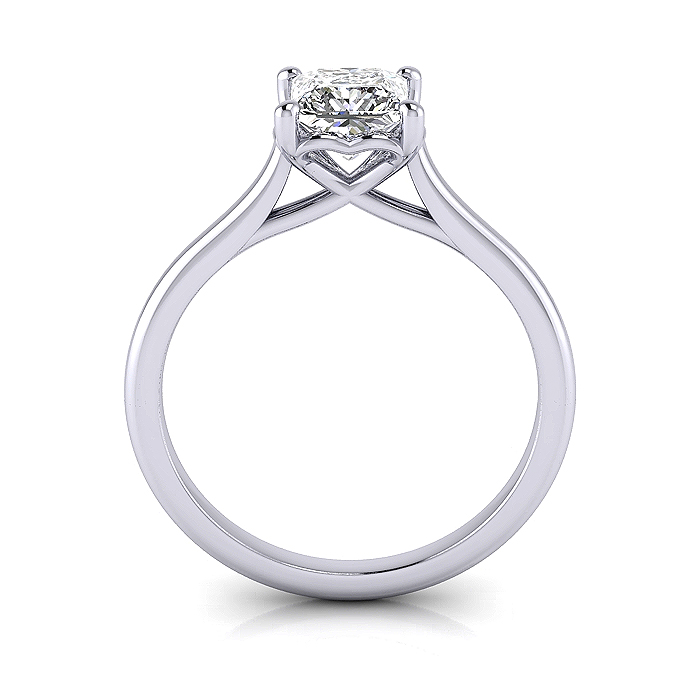 Princess Cut Solitaire Diamond Ring Platinum RS1 TF Princess Cut Solitaire Diamond Ring Platinum RS1 TF