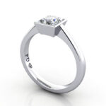 Princess Cut Solitaire Diamond Ring Platinum RS10 3D Princess Cut Solitaire Diamond Ring Platinum RS10 3D