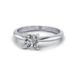Princess Cut Solitaire Diamond Ring Platinum RS14 LF Princess Cut Solitaire Diamond Ring Platinum RS14 LF