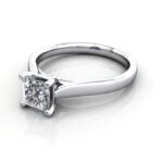 Princess Cut Solitaire Diamond Ring Platinum RS41 LF Princess Cut Solitaire Diamond Ring Platinum RS41 LF