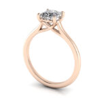Princess Cut Solitaire Diamond Ring Rose Gold RS1 3D Princess Cut Solitaire Diamond Ring Rose Gold RS1 3D