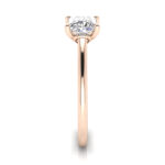 Princess Cut Solitaire Diamond Ring Rose Gold RS1 SV Princess Cut Solitaire Diamond Ring Rose Gold RS1 SV