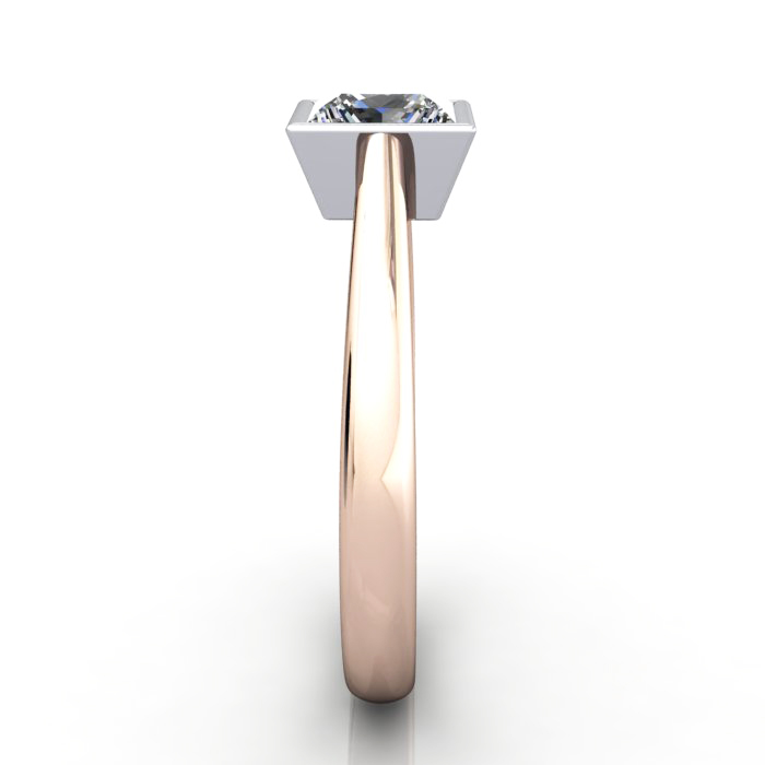 Princess Cut Solitaire Diamond Ring Rose Gold RS10 SV Princess Cut Solitaire Diamond Ring Rose Gold RS10 SV