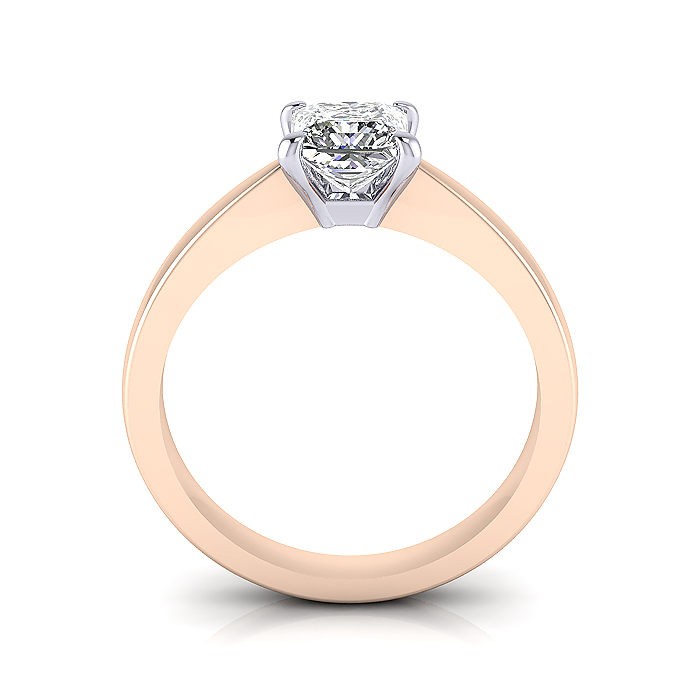 Princess Cut Solitaire Diamond Ring Rose Gold RS11 TF Princess Cut Solitaire Diamond Ring Rose Gold RS11 TF