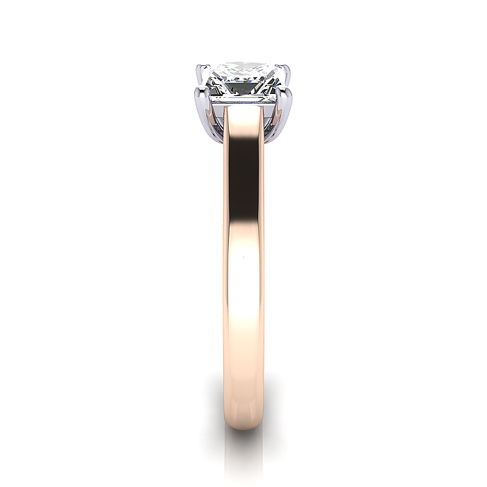 Princess Cut Solitaire Diamond Ring Rose Gold RS12 SV Princess Cut Solitaire Diamond Ring Rose Gold RS12 SV