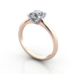 Princess Cut Solitaire Diamond Ring Rose Gold RS14 3D Princess Cut Solitaire Diamond Ring Rose Gold RS14 3D