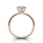 Princess Cut Solitaire Diamond Ring Rose Gold RS31 TF