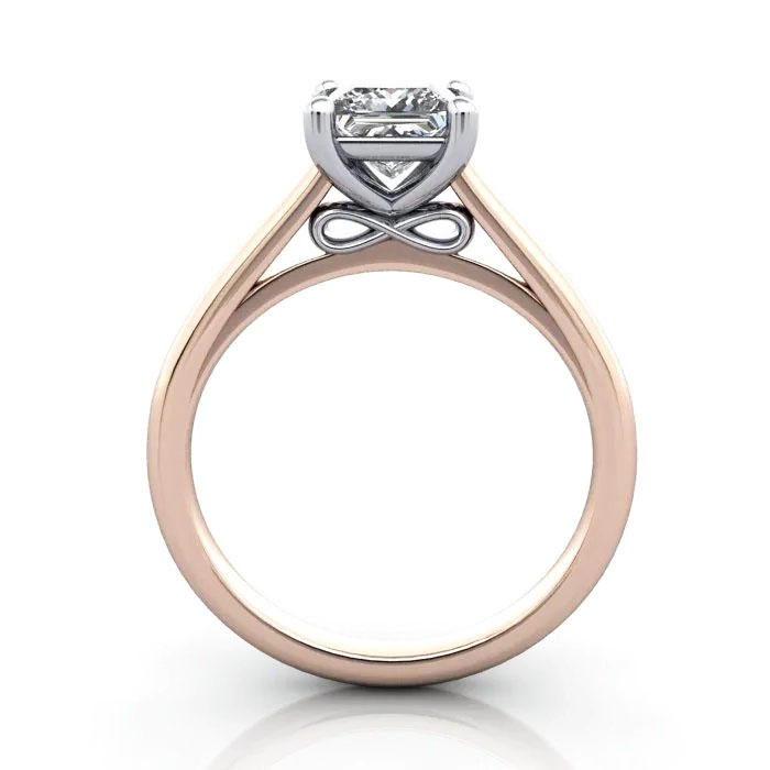 Princess Cut Solitaire Diamond Ring Rose Gold RS34 TF Princess Cut Solitaire Diamond Ring Rose Gold RS34 TF
