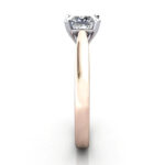 Princess Cut Solitaire Diamond Ring Rose Gold RS41 SV