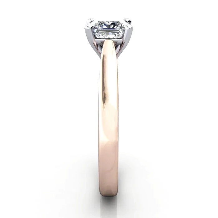 Princess Cut Solitaire Diamond Ring Rose Gold RS41 SV