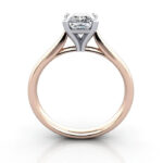 Princess Cut Solitaire Diamond Ring Rose Gold RS41 TF