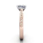 Princess Cut Solitaire Diamond Ring Rose Gold RS50 SV Princess Cut Solitaire Diamond Ring Rose Gold RS50 SV