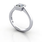 Princess Cut Solitaire Diamond Ring White Gold RS10 3D Princess Cut Solitaire Diamond Ring White Gold RS10 3D