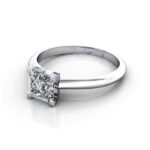 Princess Cut Solitaire Diamond Ring White Gold RS33 LF Princess Cut Solitaire Diamond Ring White Gold RS33 LF