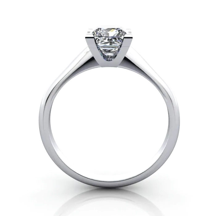 Princess Cut Solitaire Diamond Ring White Gold RS33 TF Princess Cut Solitaire Diamond Ring White Gold RS33 TF