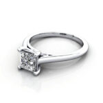 Princess Cut Solitaire Diamond Ring White Gold RS34 LF